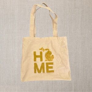 MICHIGAN HOME Small Canvas Tote Bag